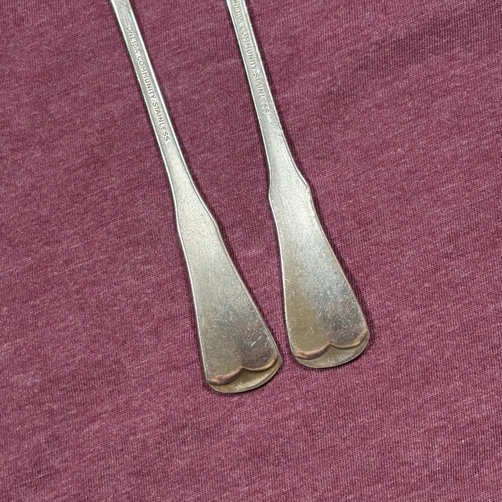 Vintage Oneida Patrick Henry Stainless Dinner Forks Set of 2 Replacement 7.25" - Picture 9 of 10